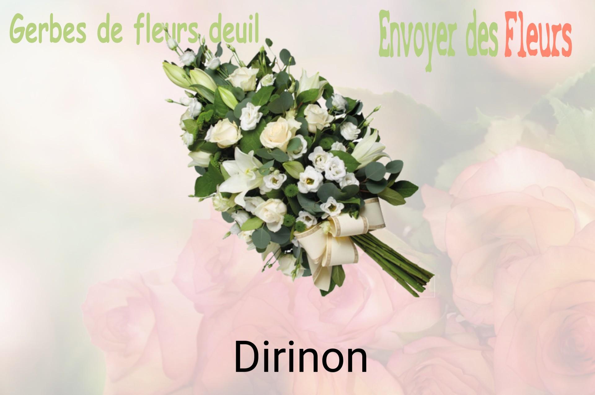 Gerbe de fleurs de deuil livrée à Dirinon